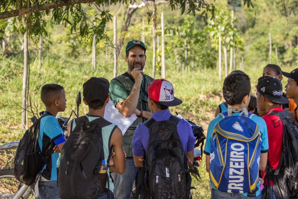 A realização de parcerias com escolas da região fomentou iniciativas de educação ambiental no parque, que foram reconhecidas e premiadas. Foto: Acervo PE Serra Verde.